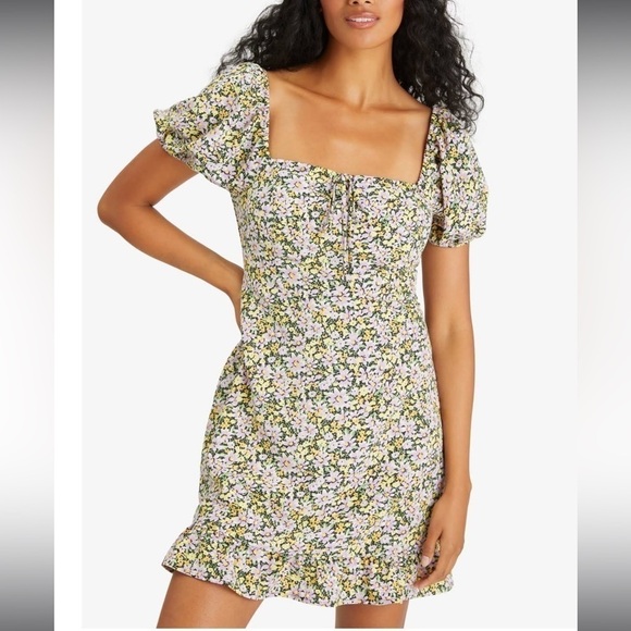 REVOLVE Dresses & Skirts - REVOLVE Sanctuary Fresh Breeze Square Neck Floral Puff Sleeve Mini Dress
